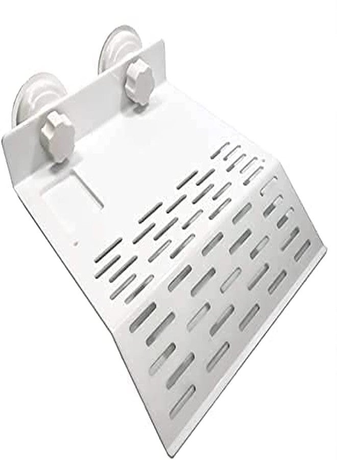 Sage Square Platform Cum Basking Ramp (with Food Bowl) for Aquarium Decor with Suction Cup for Turtle/Reptile/Aquarium/Small Amphibians (Large Size) - Image 1